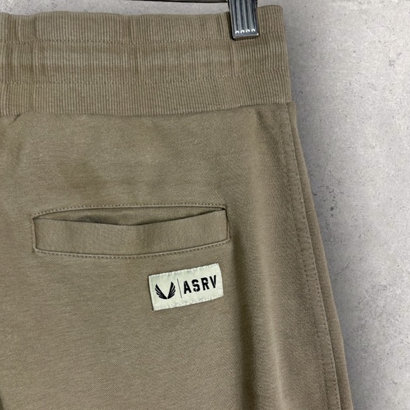 ASRV Aesthetic Revolution Pants Tan Size Medium Ribbed Ankle Zip Stretch Rib Men - Picture 8 of 16